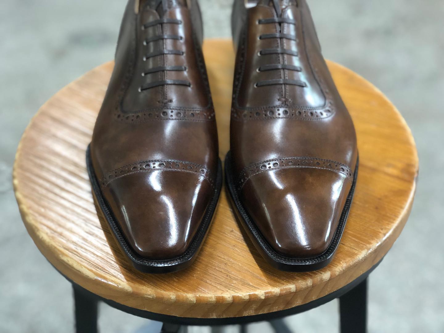 MAJESTIC - BROWN CAP TOE OXFORD LACEUP