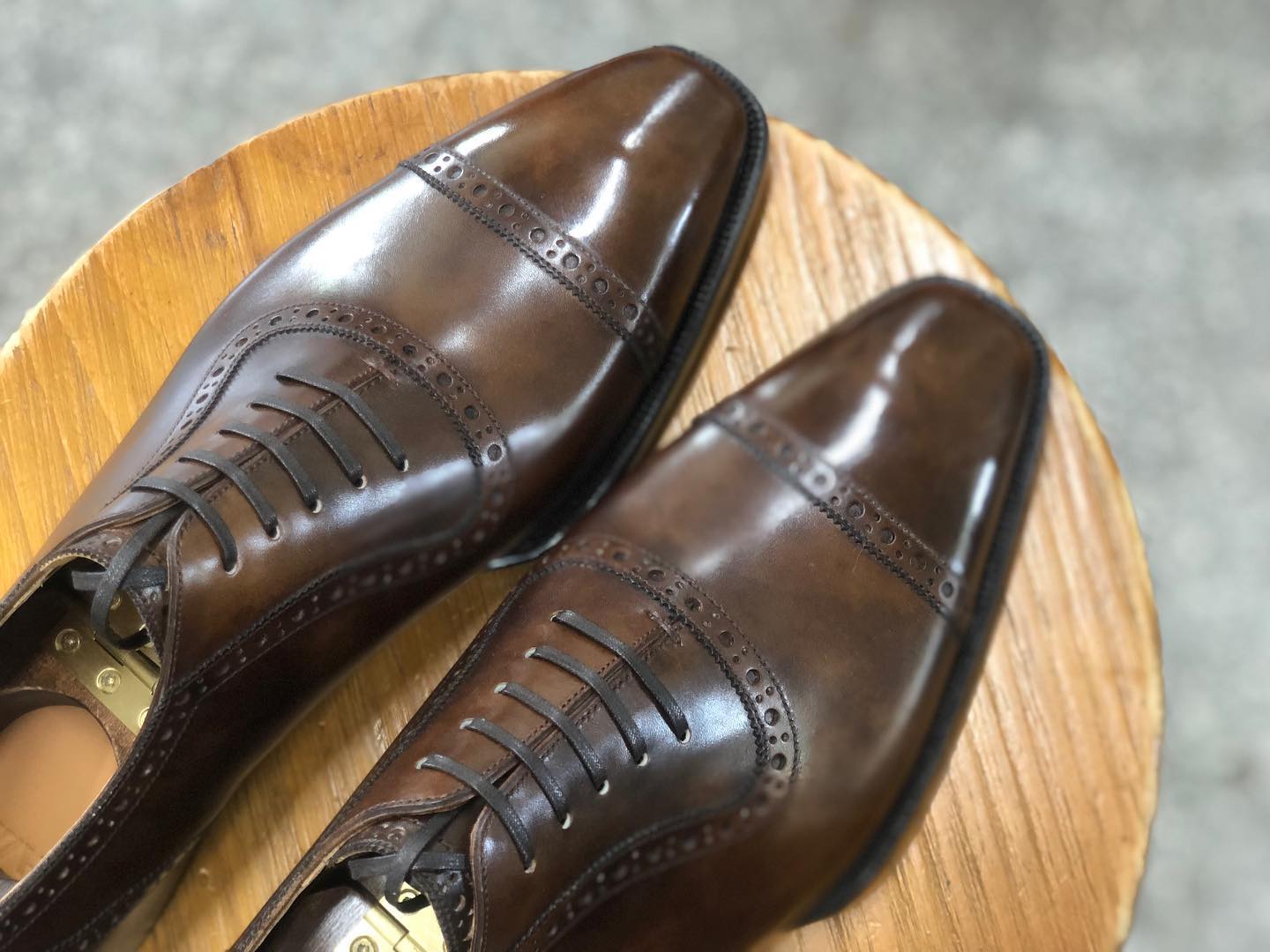 MAJESTIC - BROWN CAP TOE OXFORD LACEUP