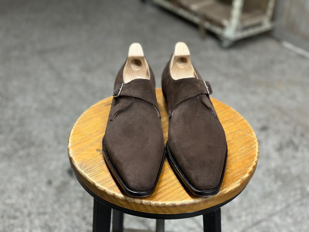MOCHA GRACE - BROWN SUEDE SINGLE MONKSTRAP