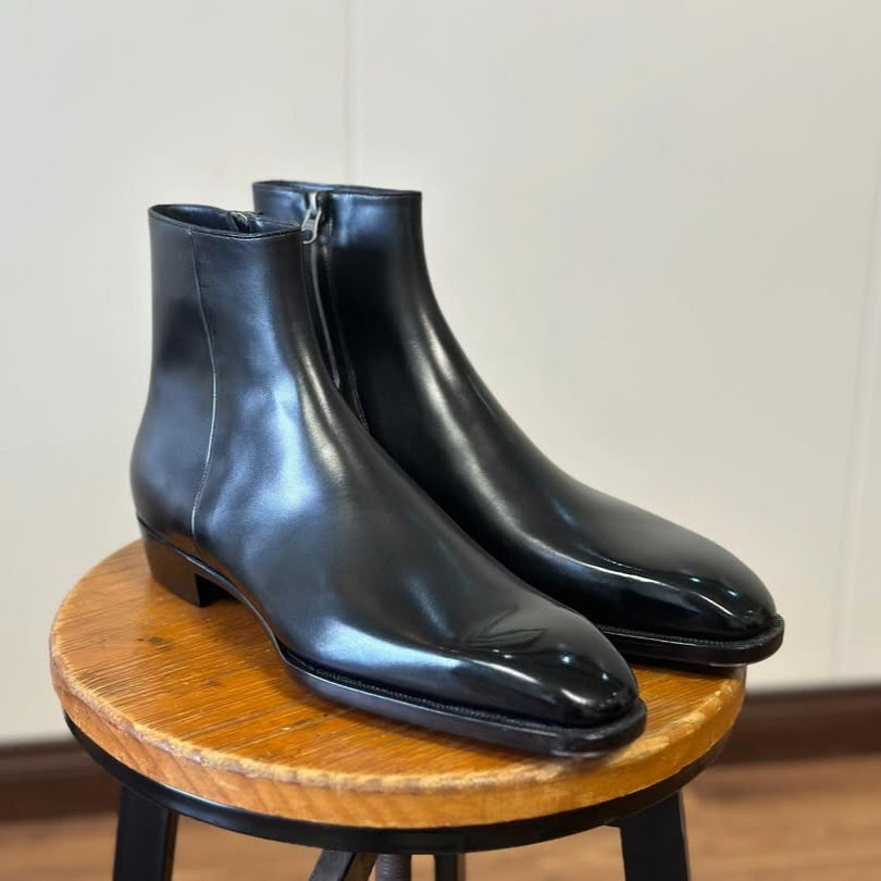 LOUIS - BLACK CHAIN BOOT