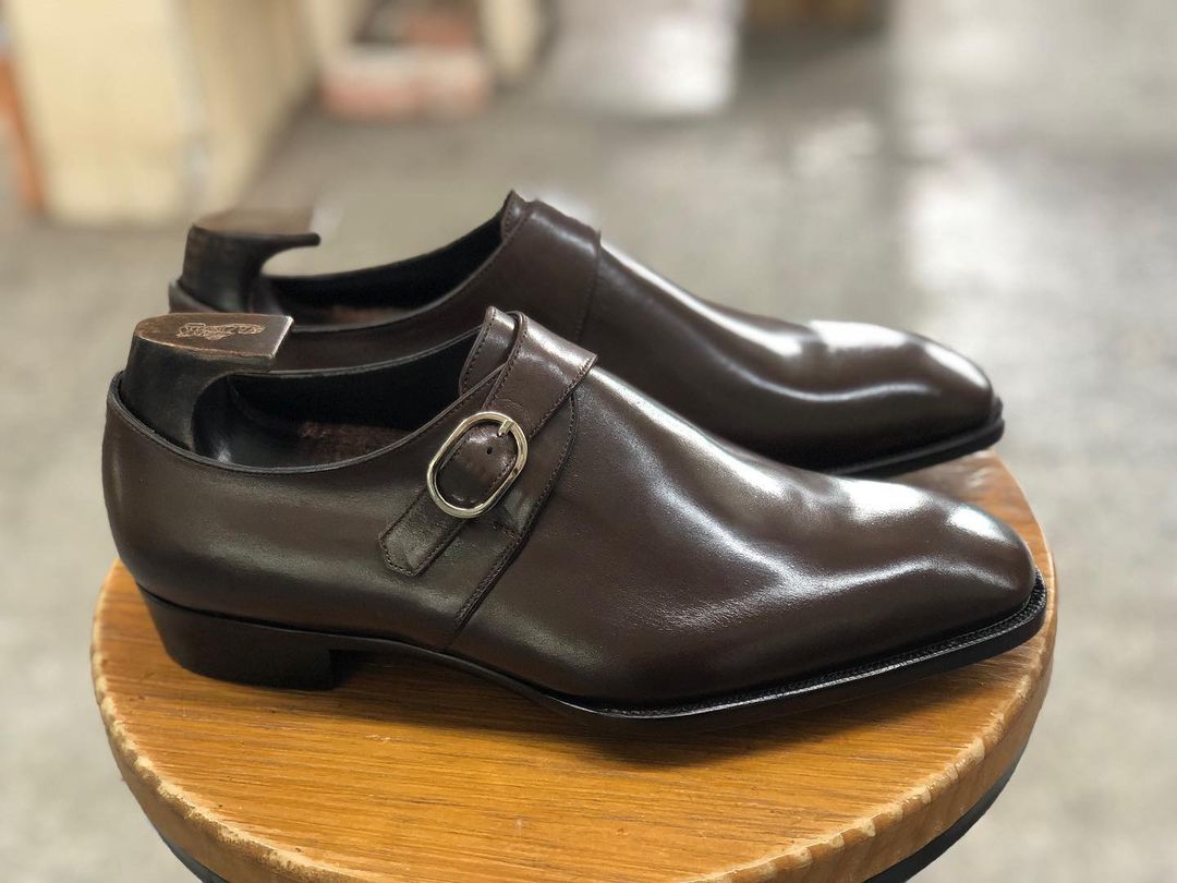 MAXWELL - BROWN FINISH SINGLE MONKSTRAP